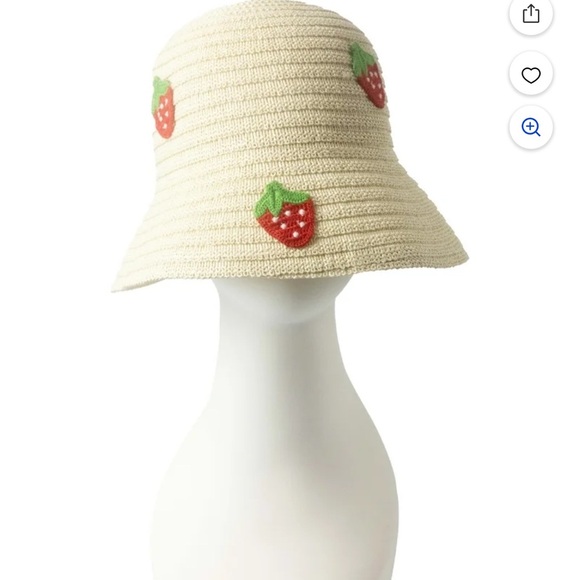 Strawberry Knit Bucket Hat - Picture 2 of 4